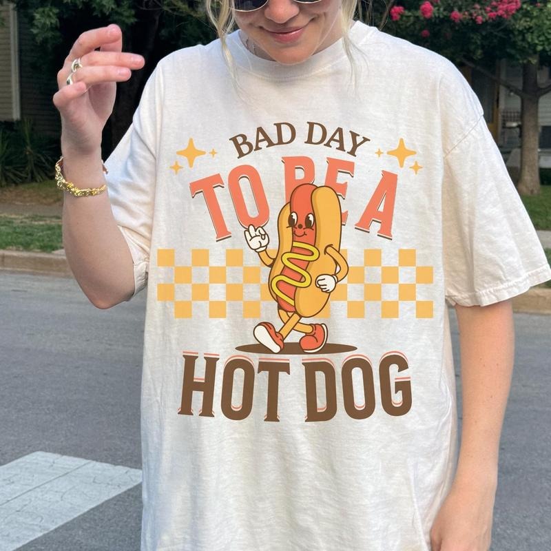 Victoria Maxwell, Vintage Graphic Tee, Comfort Colors Bad Day to be a Hot Dog Shirt, 4th of July, Retro Summer Tee...