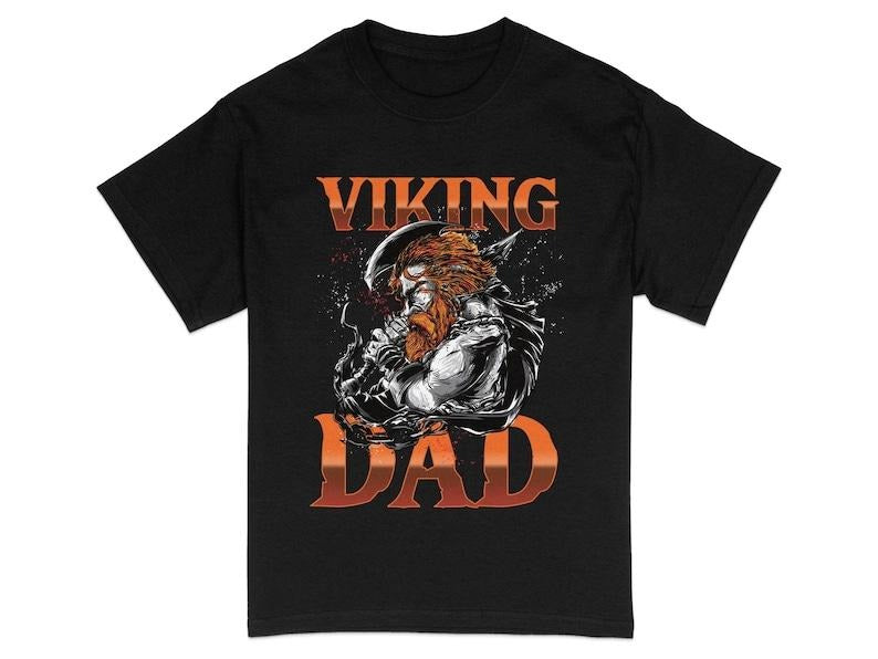 Viking Dad Graphic T-Shirt, Cool Viking Warrior Shirt, Unique Father's Day Gift Hoodie, Sweatshirt | HypeDripTees.com