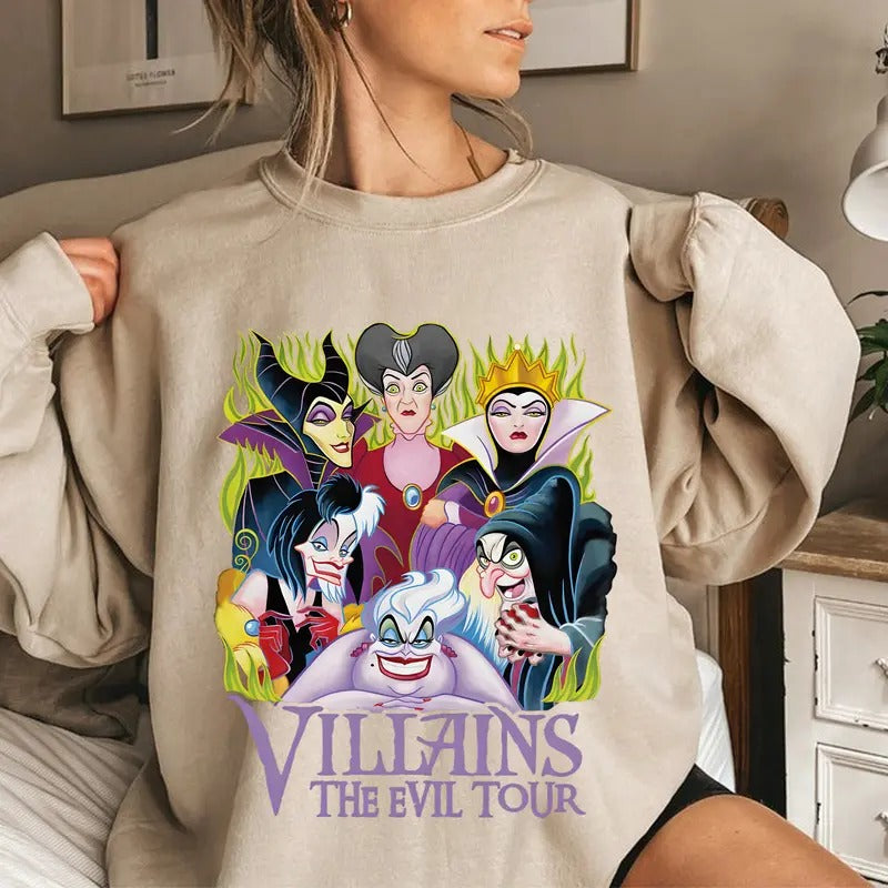 Villains Evil Sweatshirt, Spooky Halloween Tee Shirt, Nightmare Shirt, 90s Film Characters Shirt, Evil And Friends...