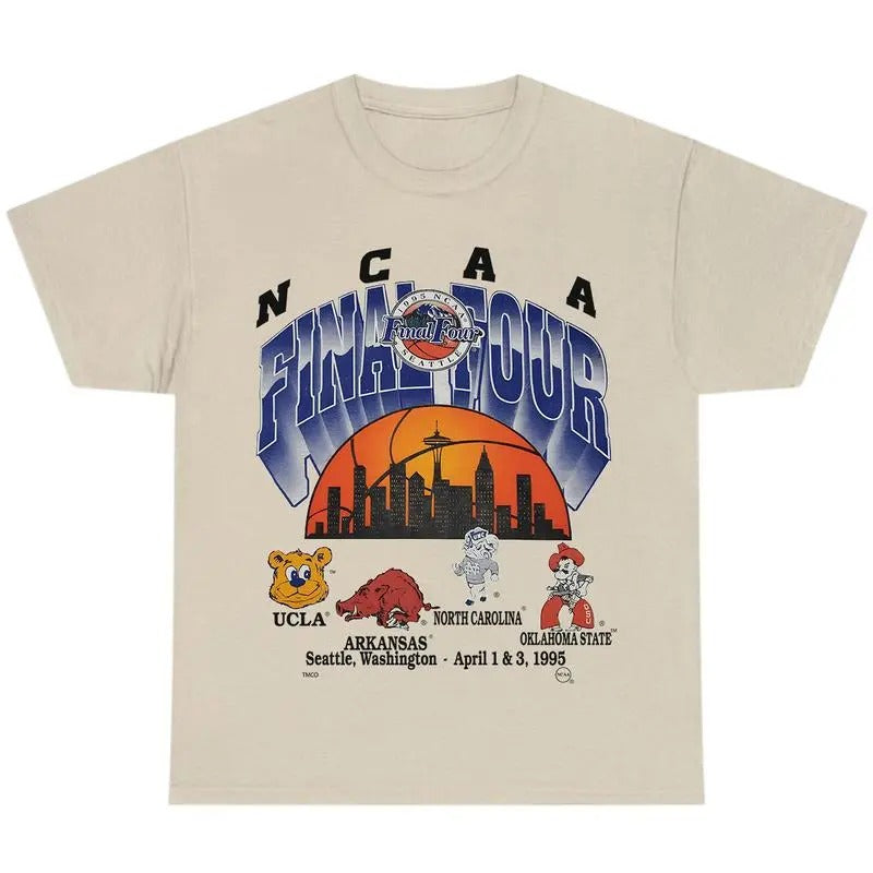 Vintage 1995 NCAA Final Four T-Shirt, Unisex T-Shirt, Basic Streetwear Menswear Top Hoodie, Sweatshirt | HypeDripTees.com