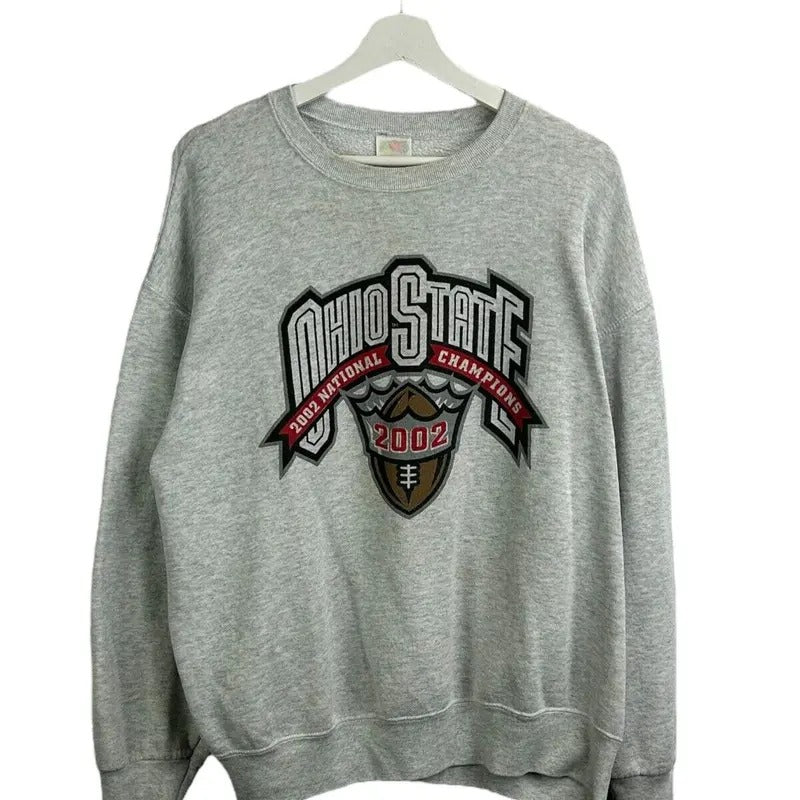 Vintage 2002 Ohio State Football Champs NCAA Graphic Sweatshirt Size XL T-Shirts, Hoodie | HypeDripTees.com
