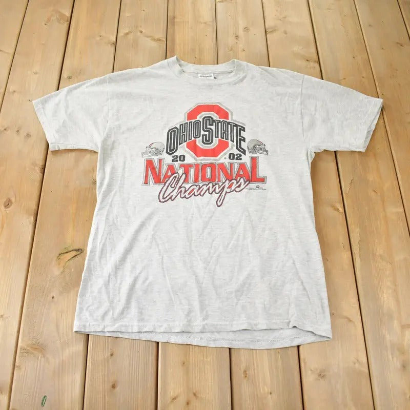 Vintage 2002 Ohio State University National Champs Collegiate Graphic T-Shirt Made In USA Hoodie, Sweatshirt