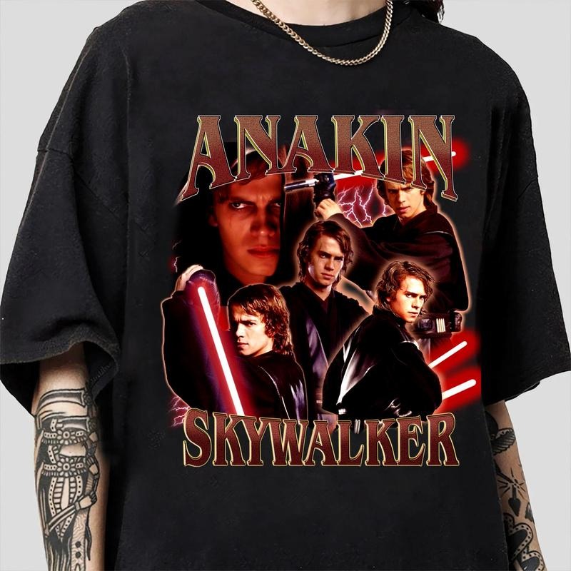 Vintage 90' Anakin Skywalker T-Shirt, Anakin Skywalker Classic Vintage  T-Shirt, Anakin Skywalker Tee Fabric Menswear...