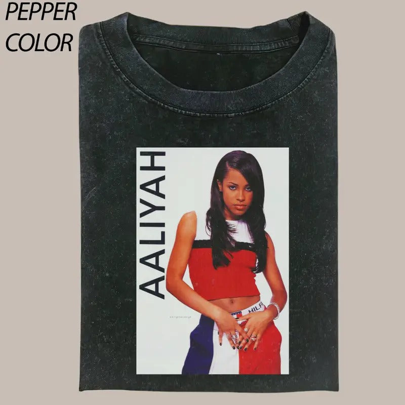 Vintage 90's Aaliyah Shirt , Comfort Colors , Unisex Shirt , Aaliyah Fan, Aaliyah Fan Tee Womenswear Top Hoodie, Sweatshirt