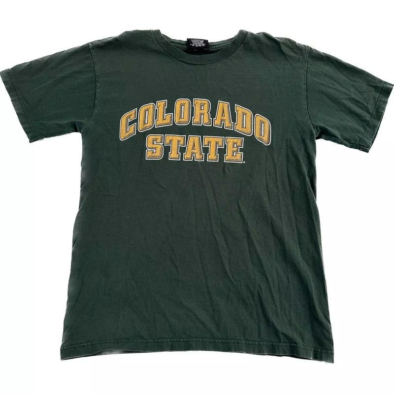 Vintage 90s Colorado State CSU Rams Green Spellout JamSport Shirt VTG, Unisex T-shirt Sweatshirt Hoodie | HypeDripTees.com