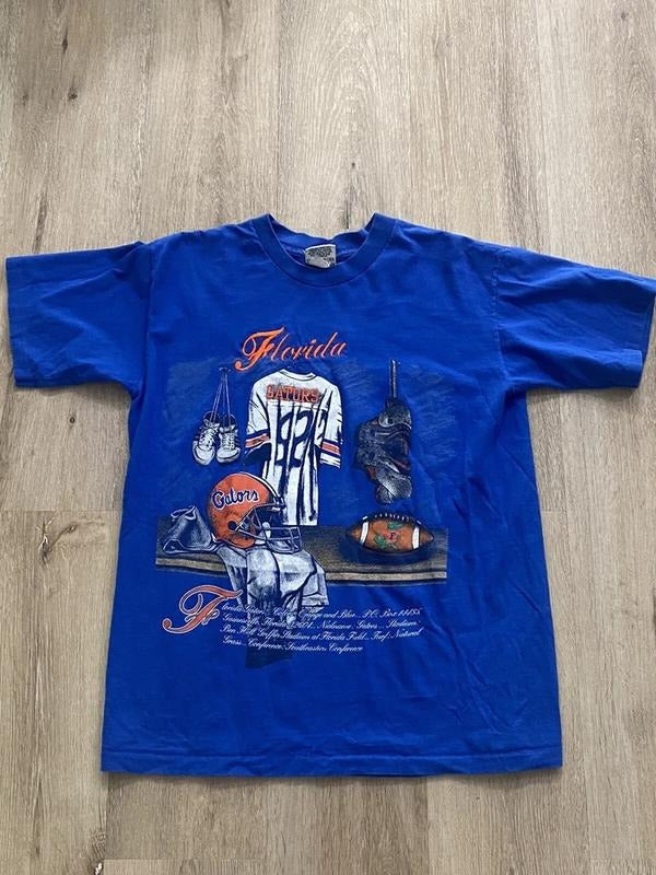 Vintage 90s Florida Gators Football Blue Unisex T-shirt Sweatshirt Hoodie 32 | HypeDripTees.com