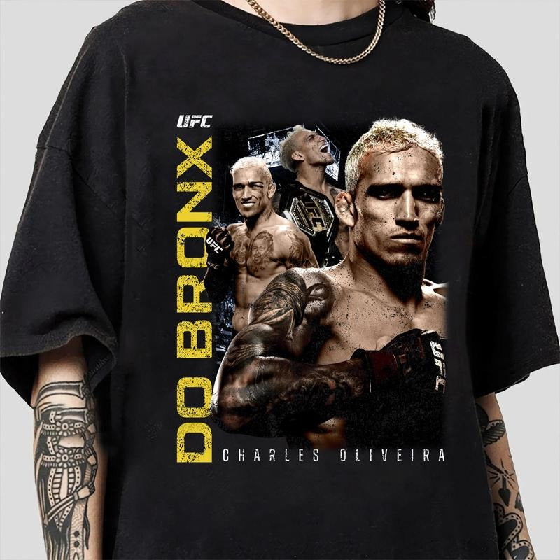 Vintage 90s Graphic Style Charles Oliveira T-shirt - Charles Oliveira T-shirt - Mixed Martial Artist Tee For Man and...