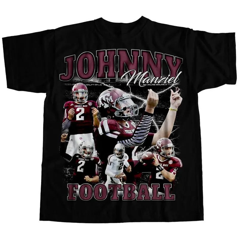 Vintage 90s Graphic Style Johny Manziiel T-shirt, Johny Manziiel Tee Retro Johny Manziiel Oversized Shirt, Football...