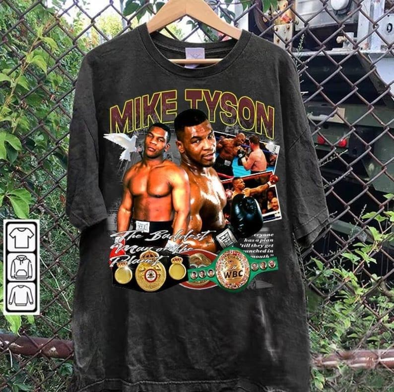 Vintage 90s Graphic Style Mike Tyson T-shirt - Mike Tyson T-shirt - American Professional Boxer Tee For Man and Woman...