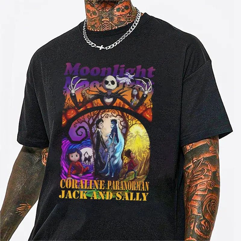 Vintage 90s Halloween Shirt, Horror Movie Character Shirt, Halloween Party Shirt, The Nightmare Movie Tee, Coraline Merch...