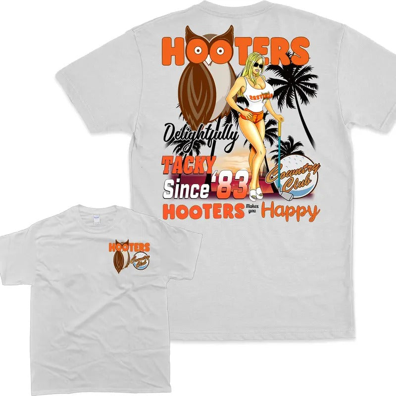 Vintage 90s Hooters Country Club Graphic Unisex T-Shirt, Gift for Her Hoodie, Sweatshirt | HypeDripTees.com