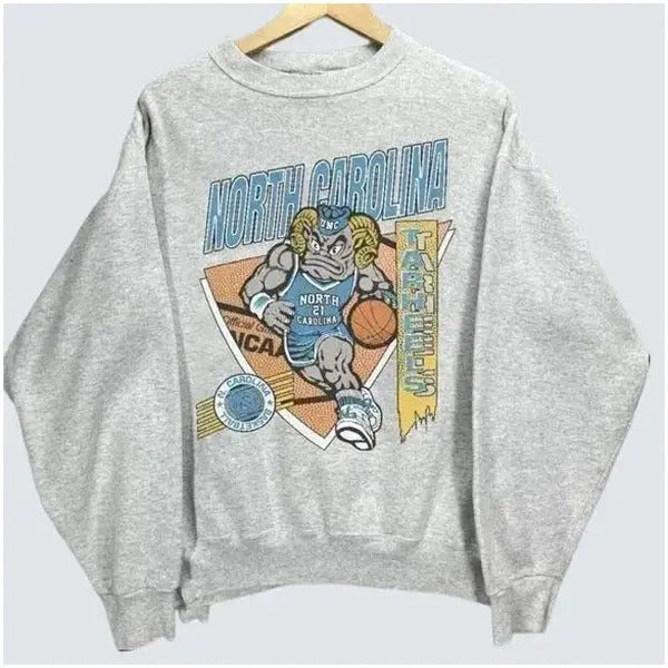 Vintage 90s North Carolina Tar Heels Basketball Sweatshirt, NC Tar Heels Crewneck Gift Fans T-Shirts, Hoodie