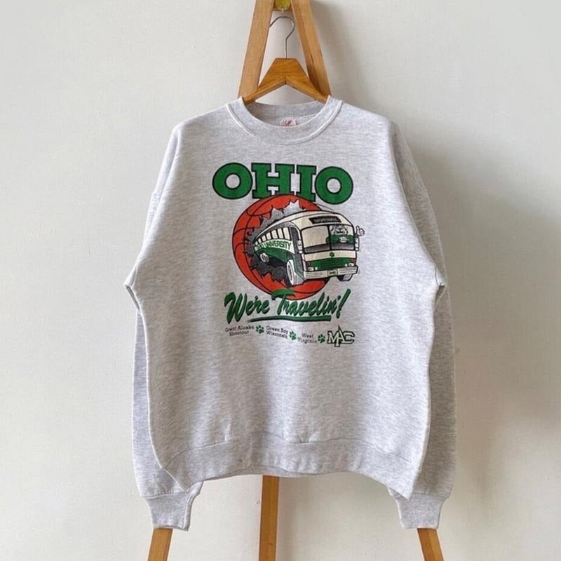 Vintage 90s Ohio University Bobcats Sweatshirt, Ohio Bobcats Sweatshirt, Ohio University Sweater, Christmast Gifts, Ohio...