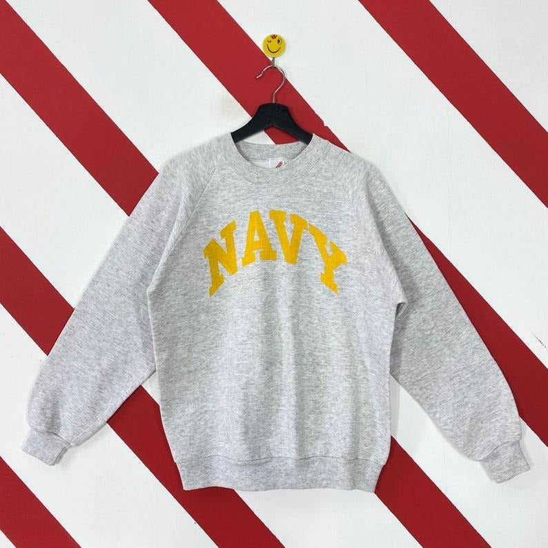 Vintage 90s US Navy Sweatshirt US Navy Crewneck United State Navy Sweater Pullover Military United State Navy Print Logo...
