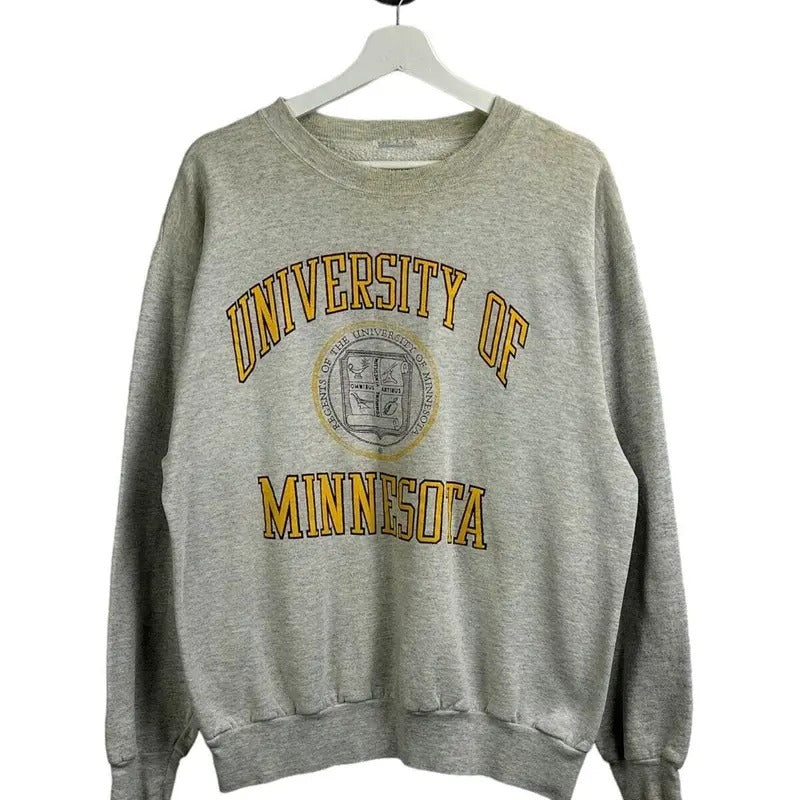 Vintage 90s University of Minnesota NCAA Spellout Crest Graphic Sweatshirt Sz XL T-Shirts, Hoodie | HypeDripTees.com