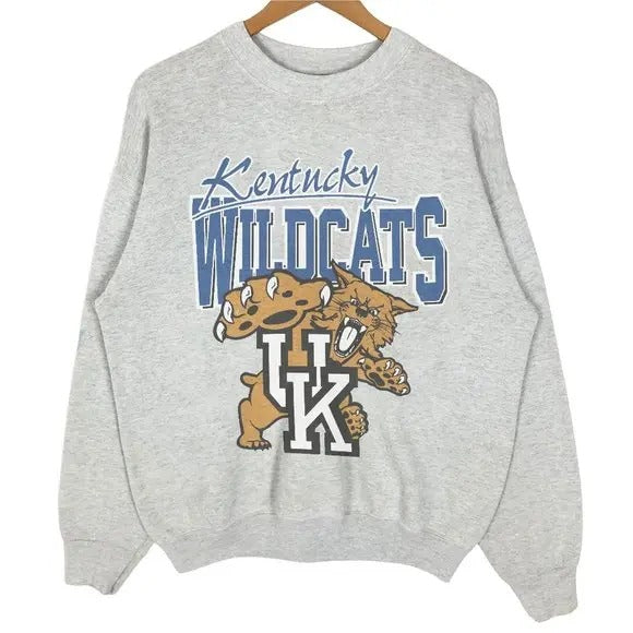 Vintage 9s Ncaa University Of Kentucky Wildcats Logo Sweatshirt Retro 90s Sweatshirt T-Shirts, Hoodie | HypeDripTees.com