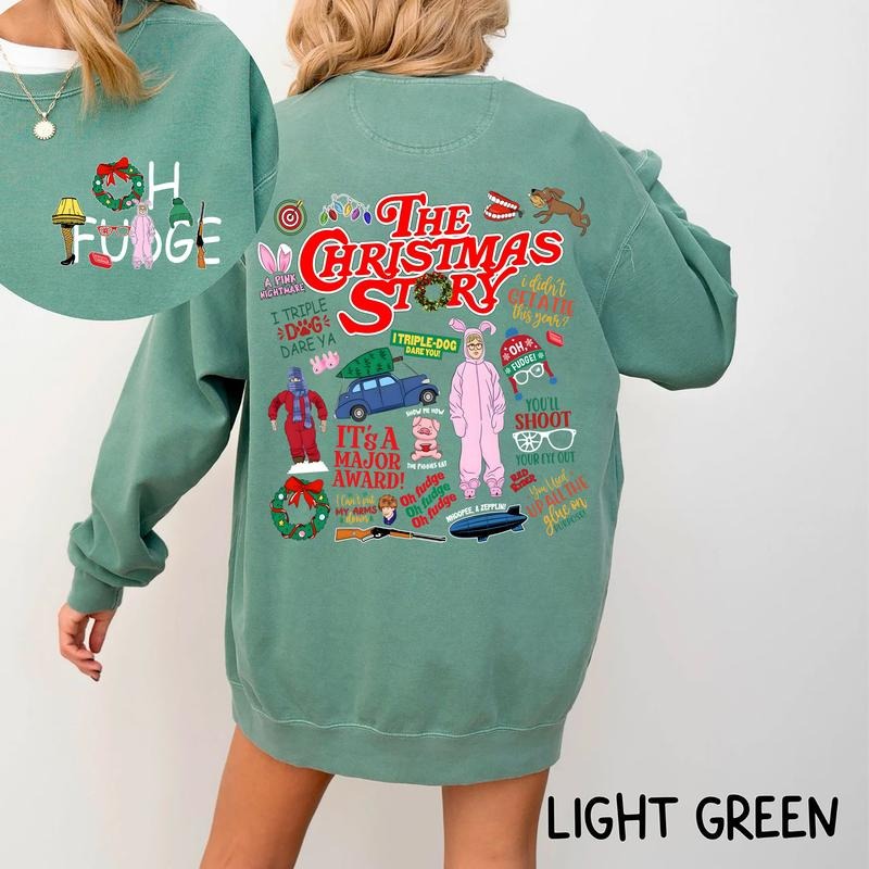 Vintage A Christmas Story Sweatshirt, Oh Fudge Christmas Story Shirt, Retro Christmas Sweatshirt, Christmas Movie Shirt...