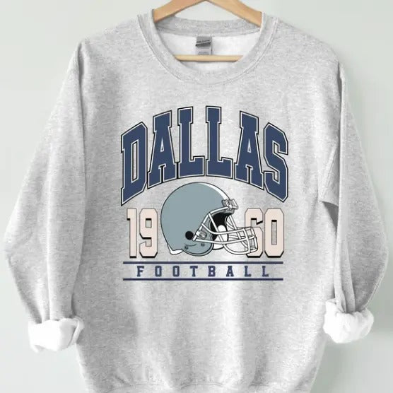 Vintage All Team Football Big Word Sport Football Sweatshirt, Unisex Sweater For Men And Women, Menswear Top Streetwear...