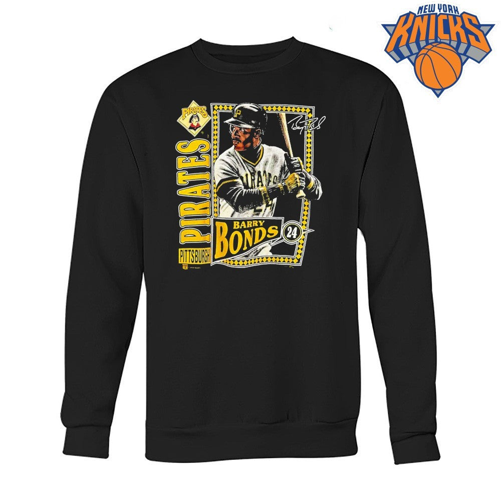 Vintage Barry Bonds Pittsburgh Pirates Baseball Number 24 Autograph Graphic Shirt (1)