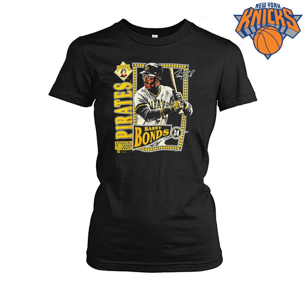 Vintage Barry Bonds Pittsburgh Pirates Baseball Number 24 Autograph Graphic Shirt (1)