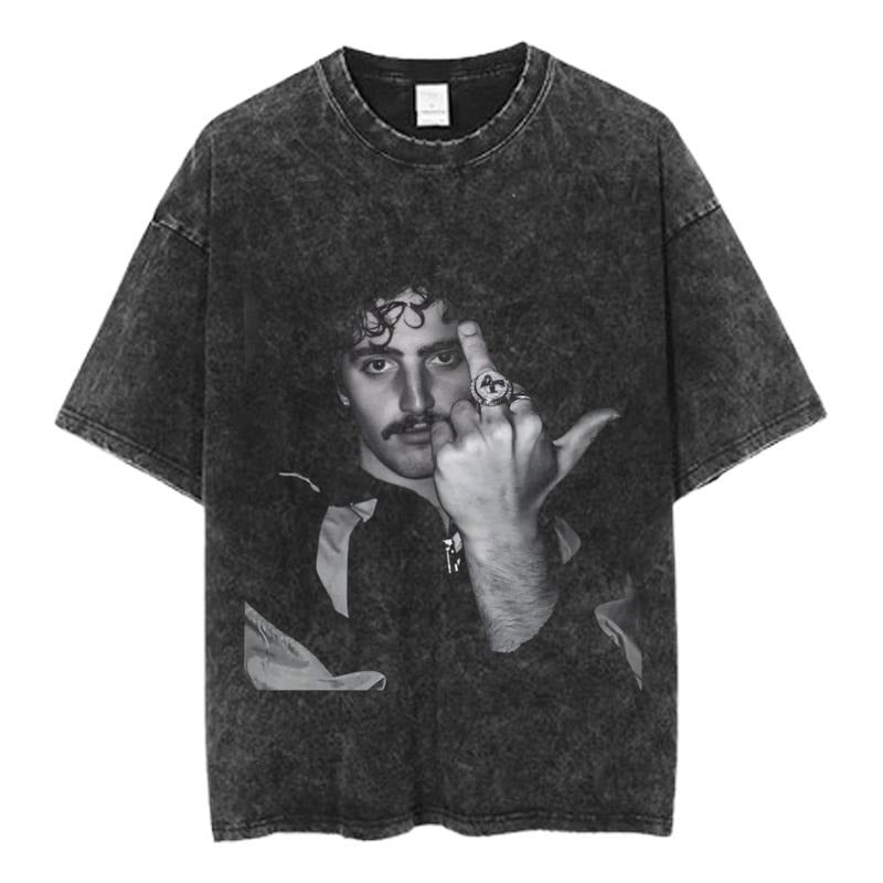Vintage Benson Boone Middle Finger Graphic Tee, Edgy Black and White Portrait Shirt, Rebellious Streetwear Top, Unisex...