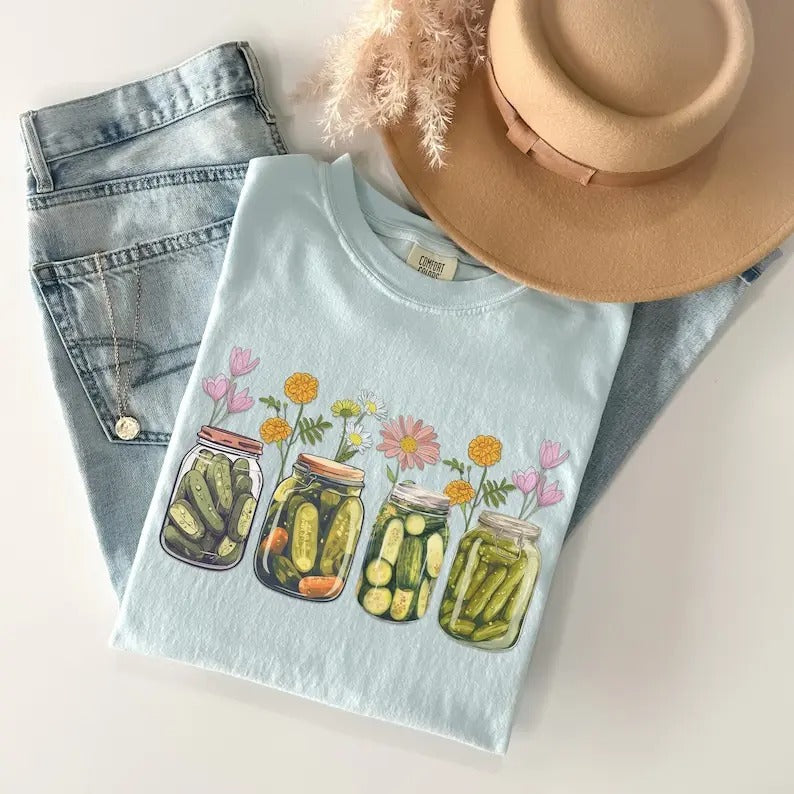 Vintage Canned Pickles Shirt, Pickle T-shirt, Pickle Lover Shirt,Pickle Jar Shirt, Canning Season Shirt, Gift for...