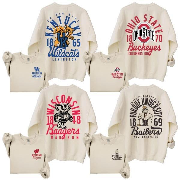 Vintage College Mascot Graphic Sweatshirt, All Team Pullover for College Sports Fans, Unisex Game Day Crewneck, Fall...