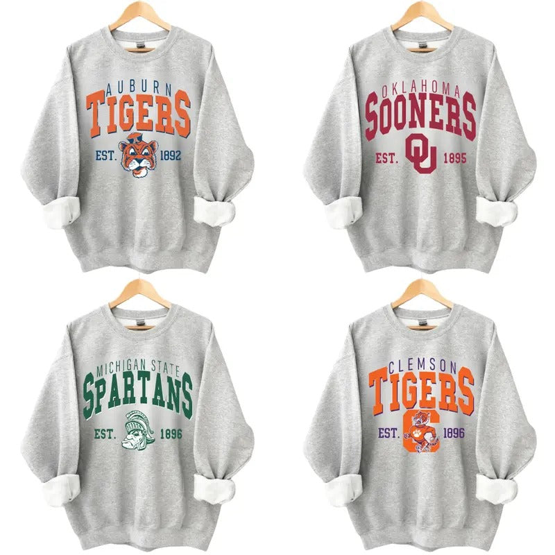 Vintage College NCAA Sweatshirt, Vintage Sweatshirt All Teams NCAA, Classic Sport Sweatshirt, Gifts For Sport. Color...