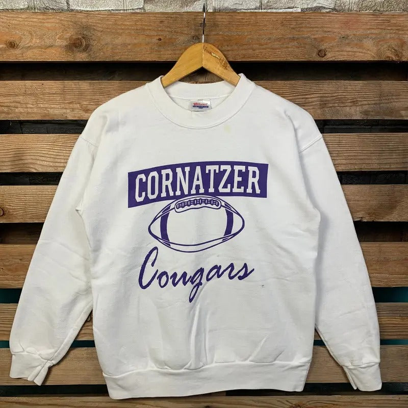 Vintage Cornatzer Cougars Sweatshirt Cornatzer Cougars Pullover Sweater Cornatzer Cougars Crewneck Jumper Cornatzer...