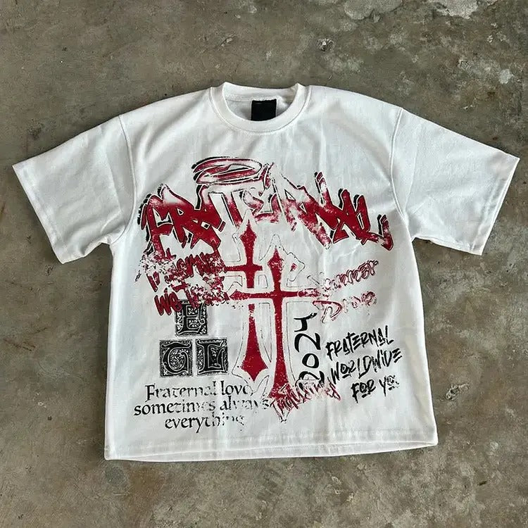 Vintage Cross Graphic T-Shirt