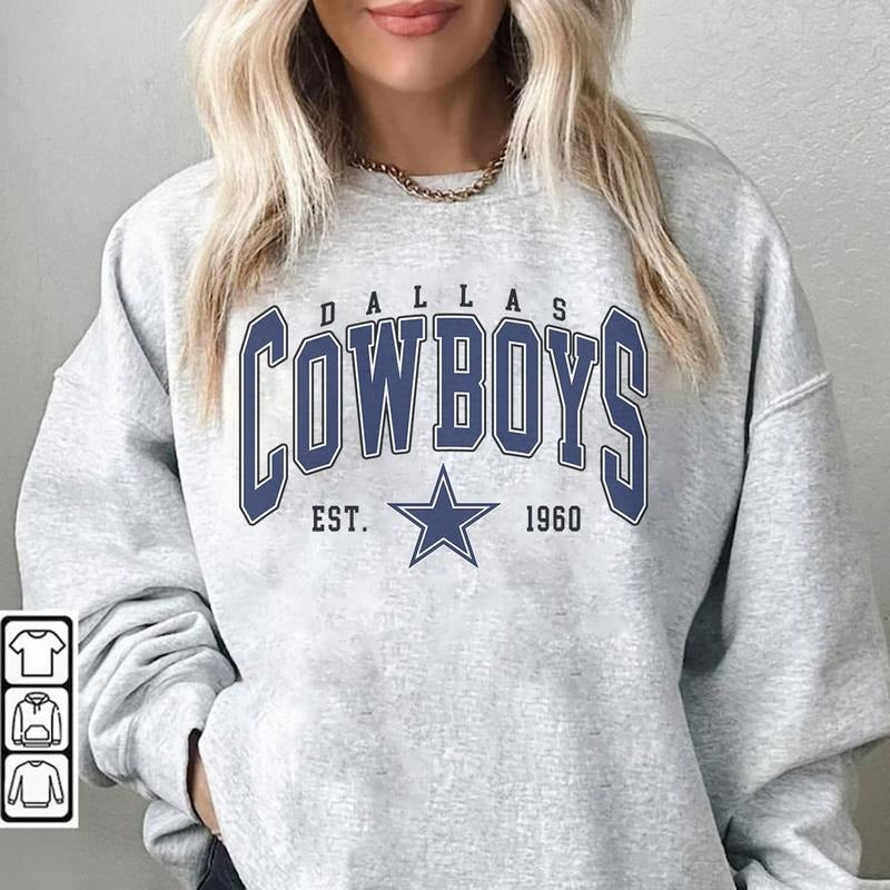 Vintage Dallas Cowboy Football Crewneck Sweatshirt T-Shirts, Hoodie | HypeDripTees.com