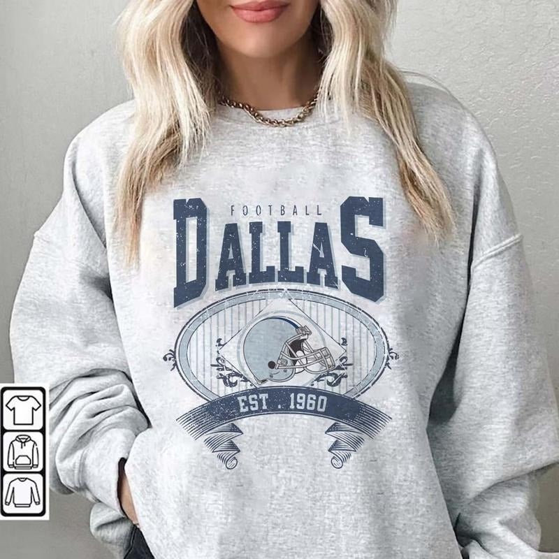 Vintage Dallas Football Sweatshirt T-Shirts, Hoodie | HypeDripTees.com