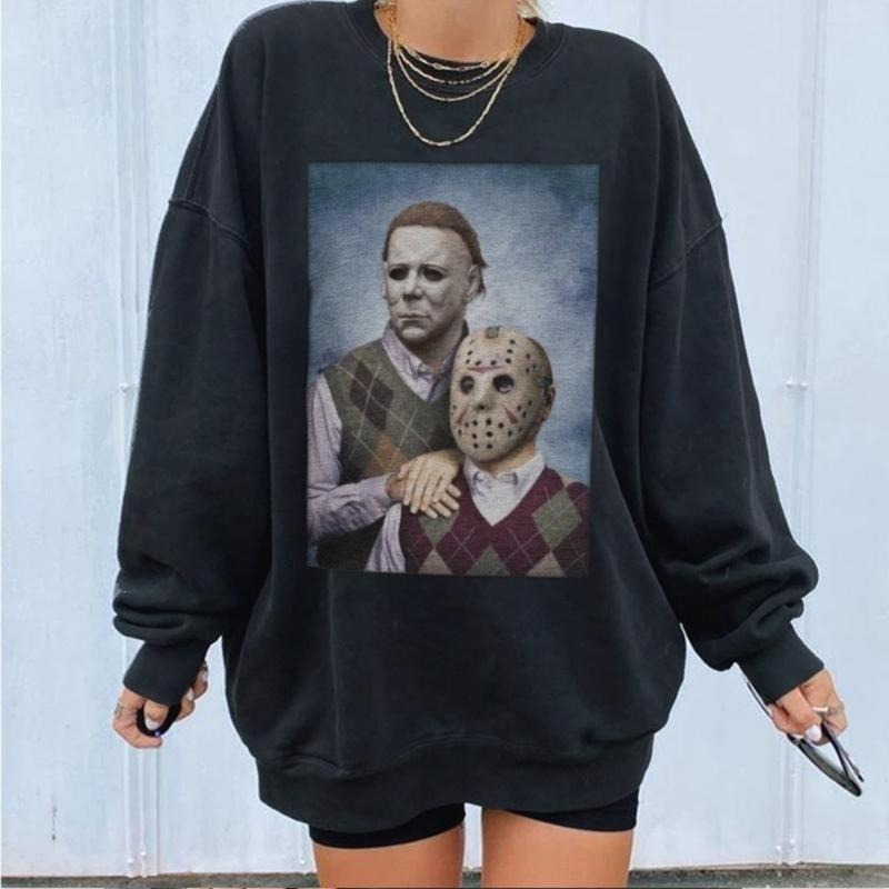 Vintage Design Halloween Ghost Face Scream Michael Myers Shirt - Sweatshirt - Hoodie | HypeDripTees.com