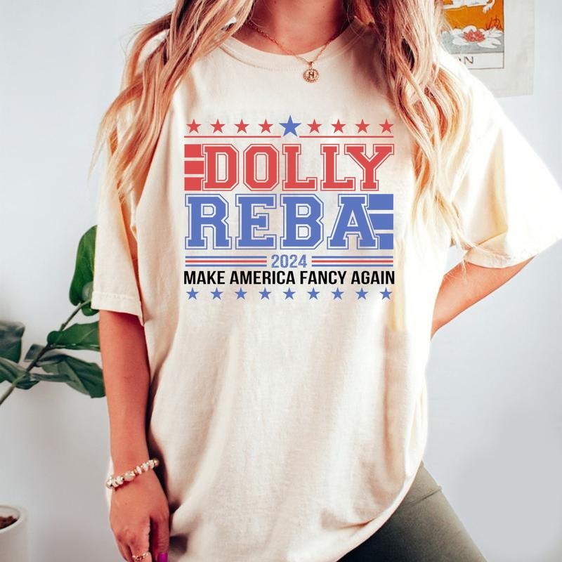 Vintage Dolly And Reba 2024 Make America Fancy Again T-Shirt T-shirt, Sweatshirt, Hoodie | HypeDripTees.com