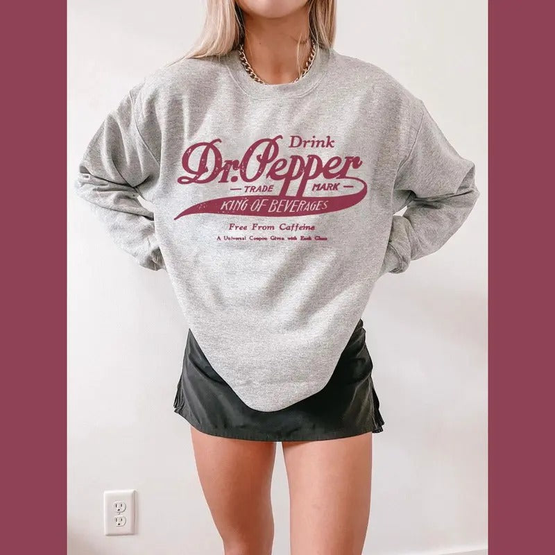 Vintage Dr Peppeer Sweatshirt - Retro Soda Dr Pepperrrr Gifts for Her - Gildan Crewneck Sweatshirt for Fall and Winter...