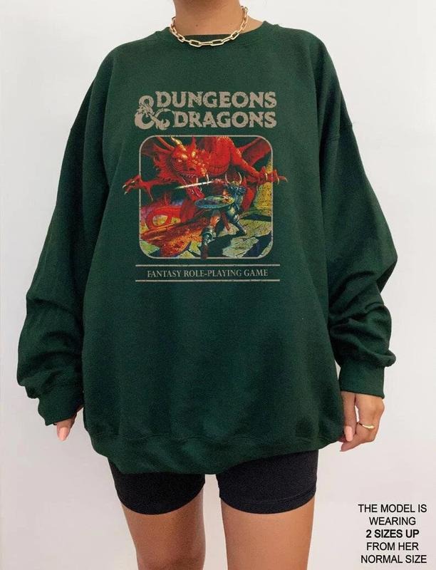 Vintage Dungeons & Dragons 1974 Sweatshirt TShirt Hoodie, DnD Sweatshirt, DnD Shirt, Dungeon Master Sweatshirt, Fantasy...