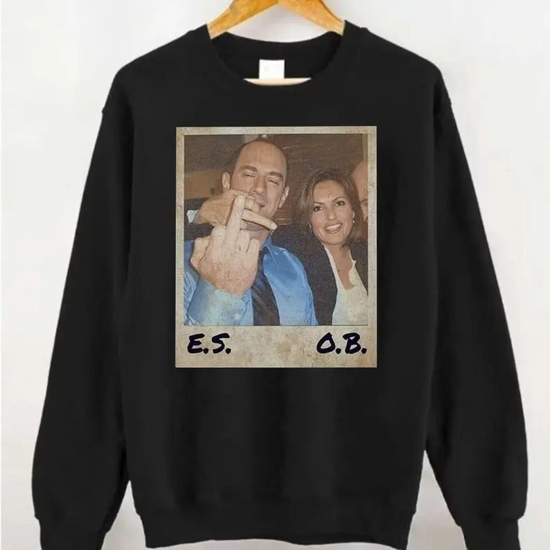 Vintage Elliot Stabler And Olivia Benson Sweatshirt, Elliot and Olivia Shirt Hoodie Classic Crewneck | HypeDripTees.com