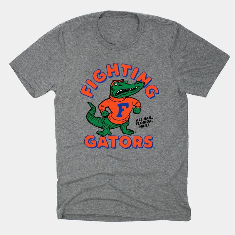 Vintage Florida Fighting Gators Tee - Trendy Classic Unisex T-Shirt with Printed Graphics Hoodie, Sweatshirt