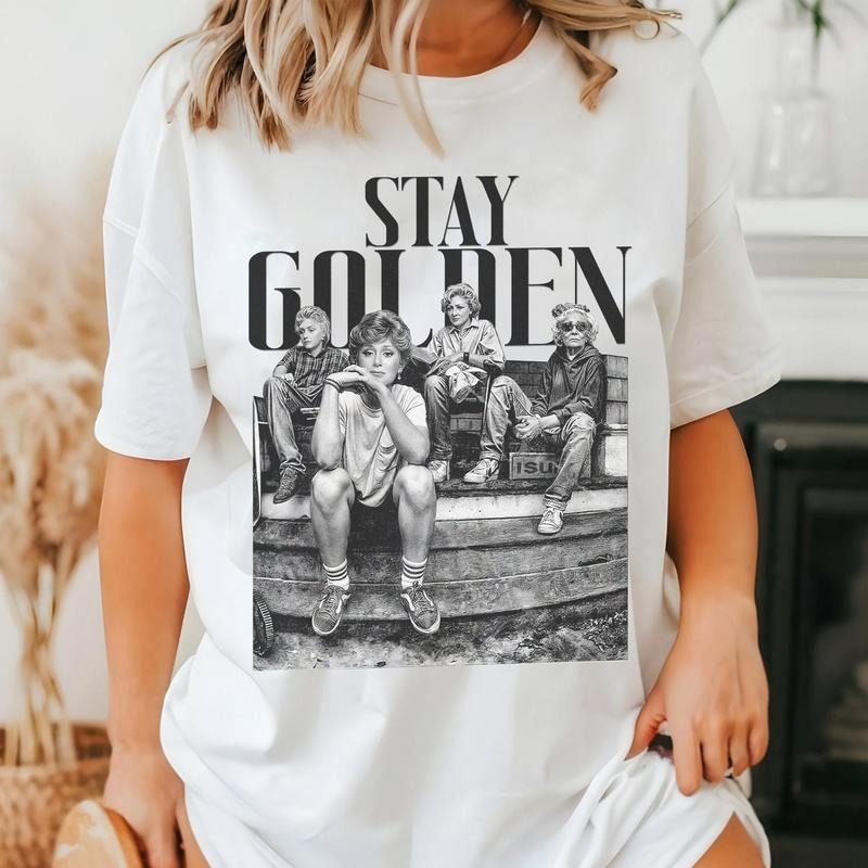 Vintage Golden Girls Stay Golden Shirt, The Golden Girls Fan Shirt, Golden Girls Lover Gift, 80s TV Sitcom, Stay Golden...