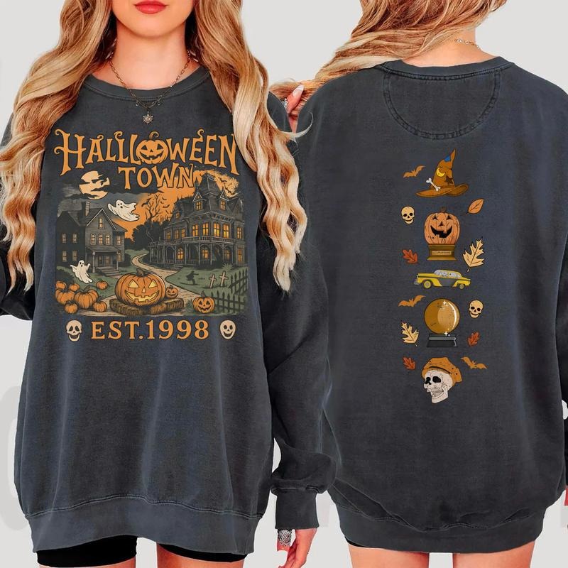 Vintage Halloweentown Sweatshirt, 90s Halloween Shirt, Retro Halloween Sweatshirt, Retro Halloween Shirt, Halloween 2...