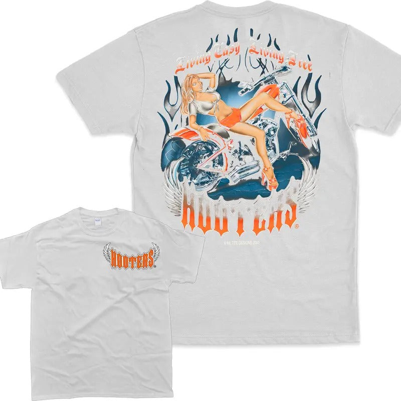 Vintage Hooters Angel Wings T-Shirt For Women, Men 2 Sided Full Color Design Hoodie, Sweatshirt | HypeDripTees.com