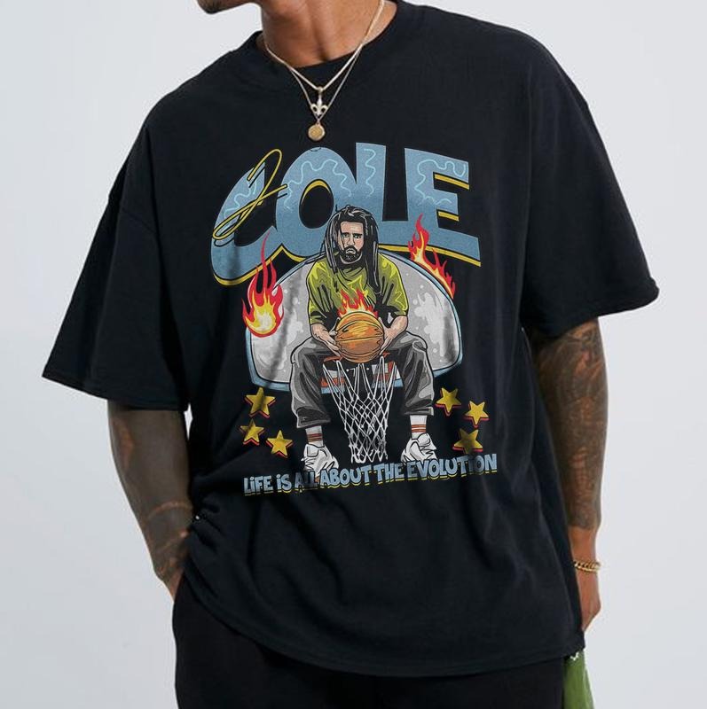 Vintage J Cole Life Is All About The Evolution T-shirt Streetwear Man Menswear Top Hoodie, Sweatshirt | HypeDripTees.com