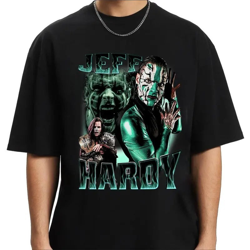 Vintage Jeff Hardy Style Shirt, Jeff Hardy  T-shirt, Vintage 90s style top clothing, Unisex graphic Streetwear shirts...