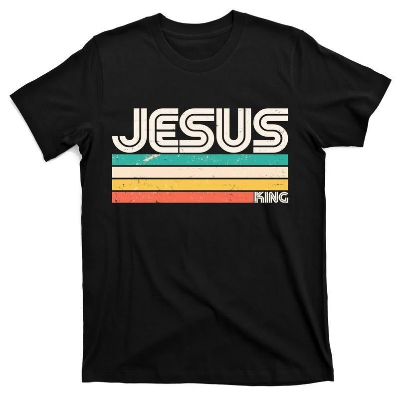 Vintage Jesus King T-Shirt Cotton Menswear Hoodie, Sweatshirt | HypeDripTees.com