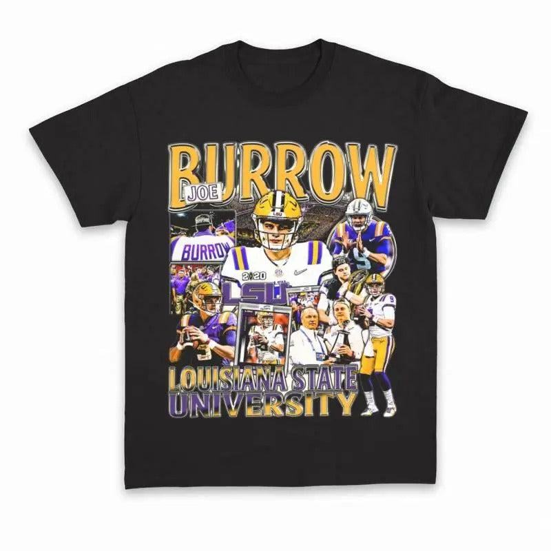 Vintage Joe Burrow Football T-shirt, Vintage 90s Graphic Tee, Sport Shirt, Unisex Tee For Men, For Women Hoodie, Sweatshirt