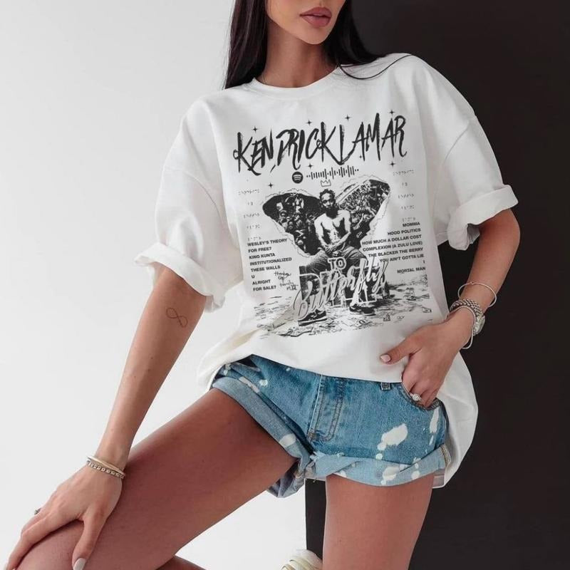 Vintage Kendrick Lamar Butterfly Album T-shirt Top Womenswear Hoodie, Sweatshirt | HypeDripTees.com