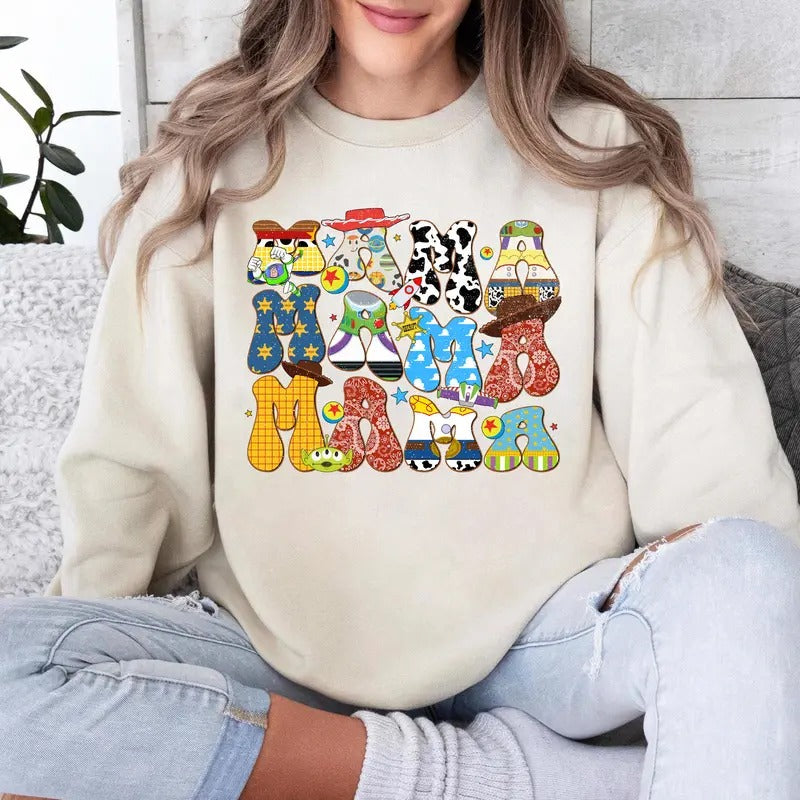 Vintage Mama Sweatshirt, Mama Story Shirt, Toy Shirt, Toy Stor Mom Tee, Family Vacation Tee, Gift For MOM Hoodie