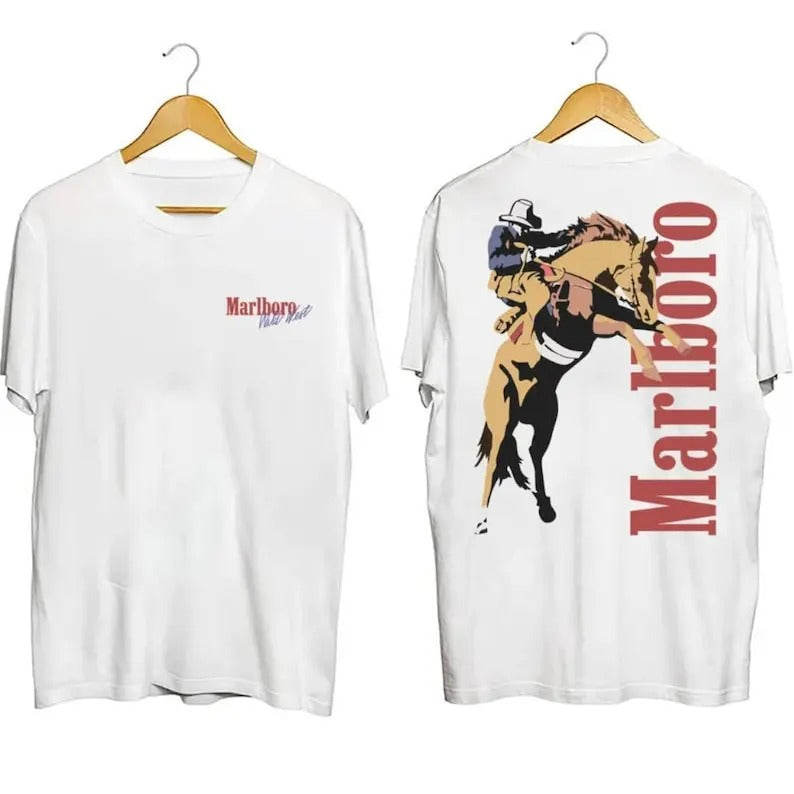 Vintage Marlb0r0 Cowboy Wild West Shirt Country Music Shirt Cowboy Shirt Boho Shirt Cowboy Rodeo Country Music 2 Sides T-Shirts, Hoodie, Sweatshirt