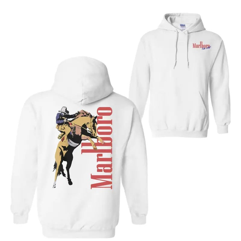 Vintage Marlboro Cowboy Wild West Hoodie, Unisex Shirt, For Men, For Women Sweatshirt | HypeDripTees.com