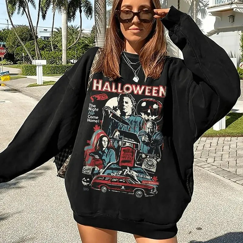 Vintage Michael Myers Halloween Sweatshirt, Michael Myers Halloween The Night He Came Home T-shirt, Horror Movies Shirt,...